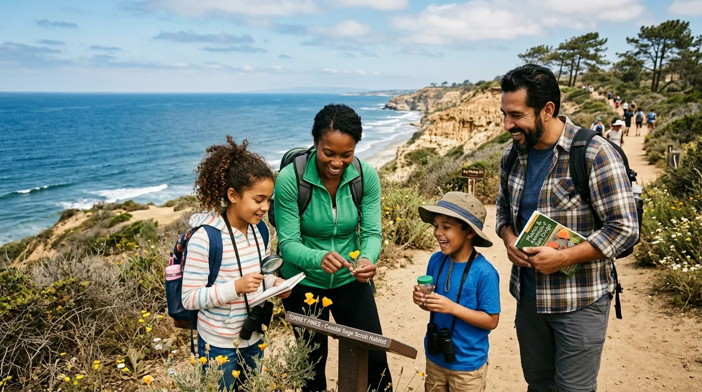 Family enjoying an educational San Diego County activity