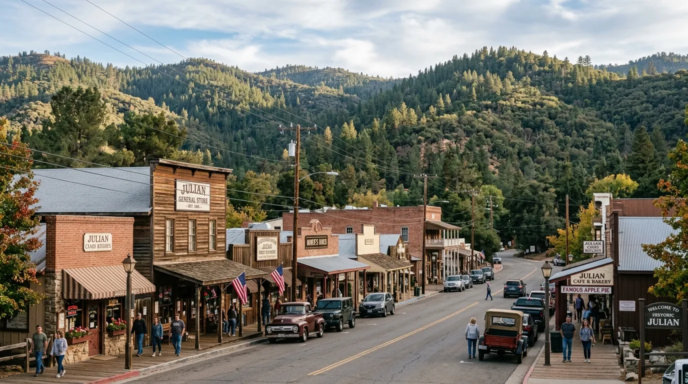 Julian mountain town streetscape