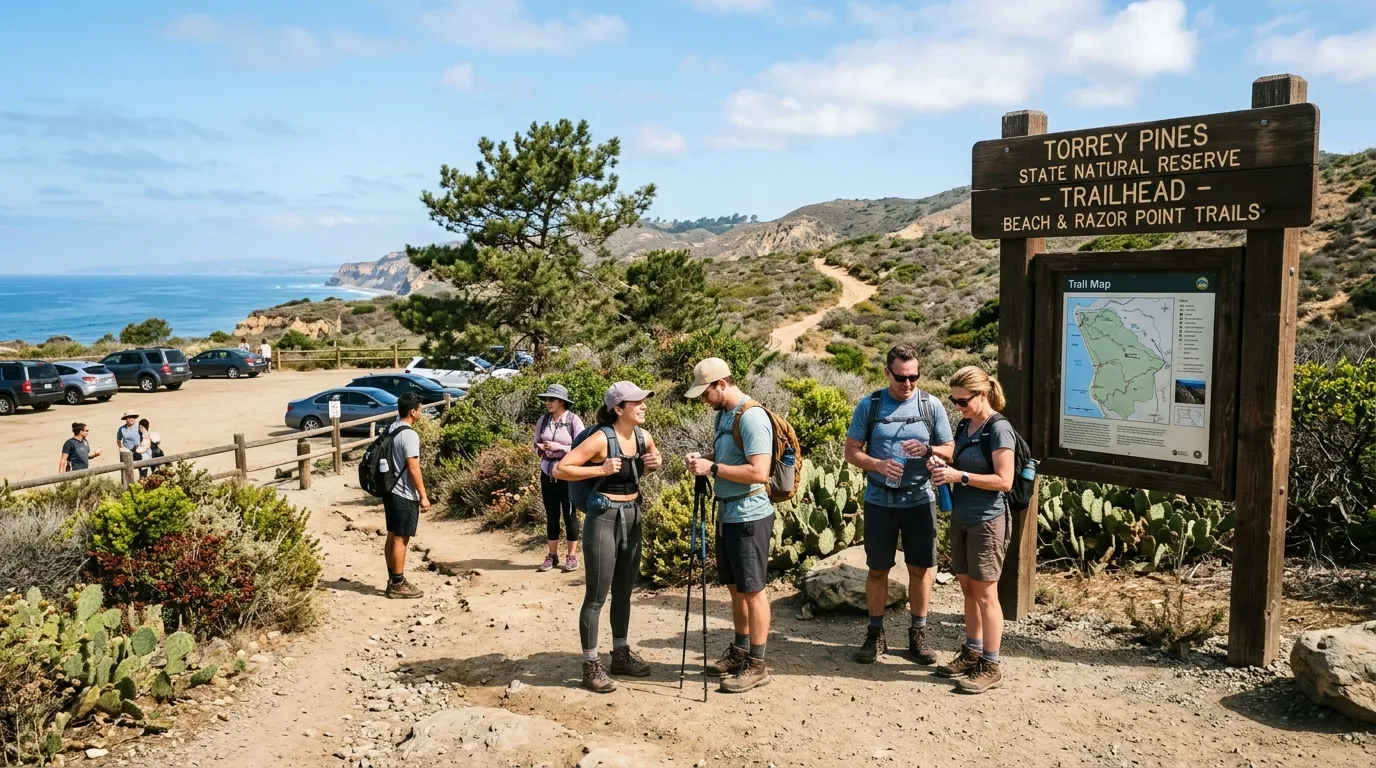Park trailhead in San Diego County