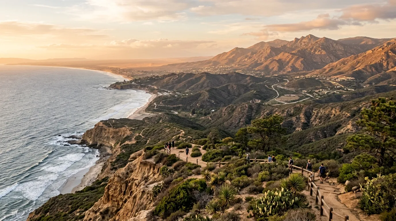 San Diego County coast with inland ridges stretching toward the desert